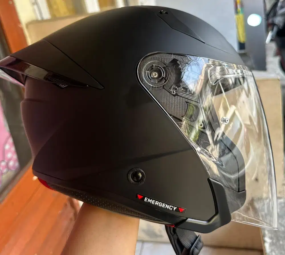 Dijual Helm KYT TTR JET SOLID BLACK ICE MATE DOFF