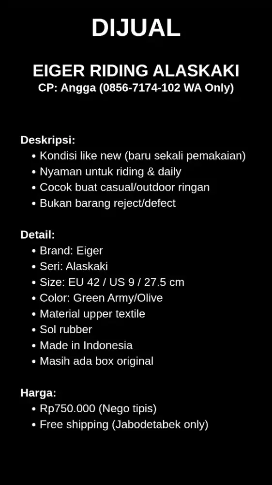 Sepatu Riding - Eiger