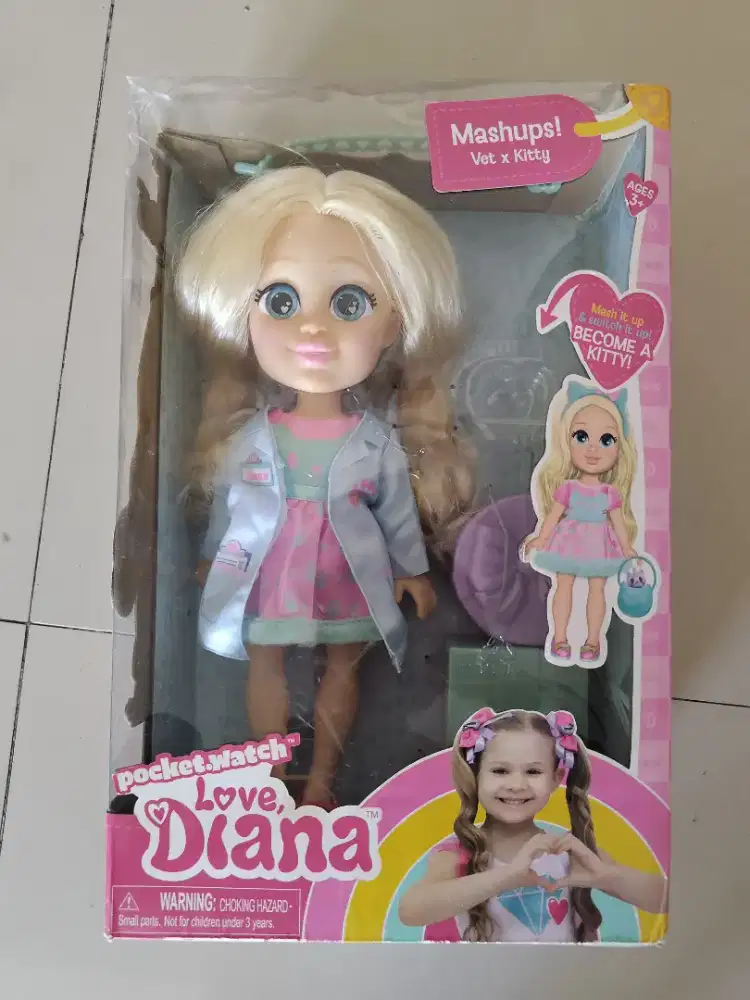Mainan Boneka Love Diana Roma Vet x Kitty Original LA Toys