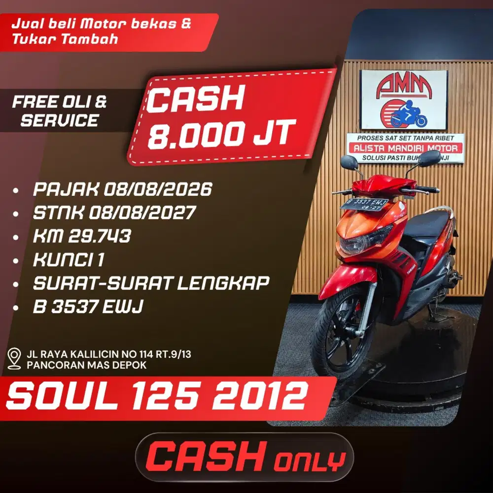 SOUL 125 2012 PAJAK HIDUP SPAYLATER KREDIVO CASH ONLY ALISTA