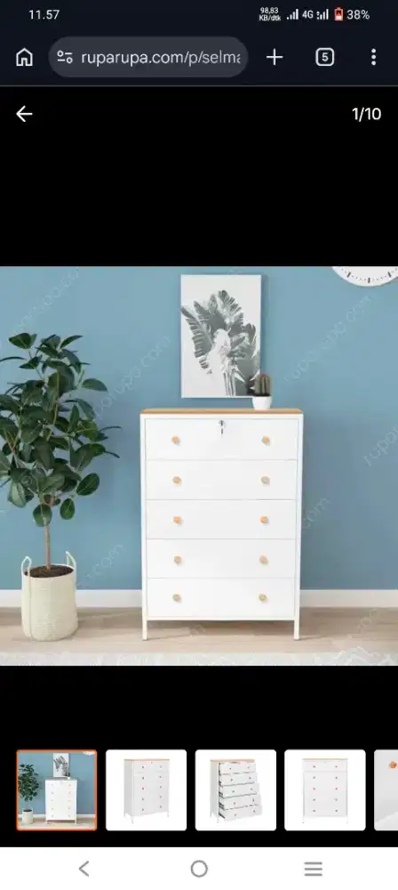PROMO!! SELMA ALANA CHEST 5 DRAWERS
