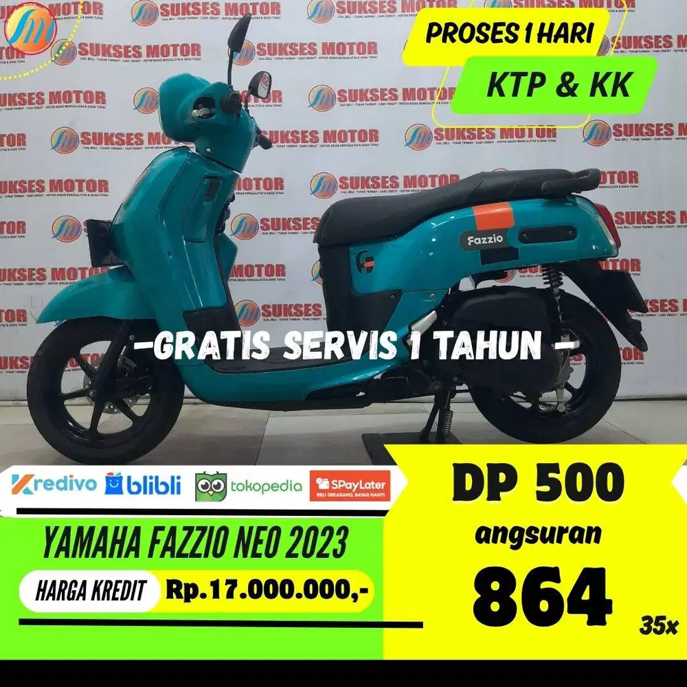 YAMAHA FAZZIO NEO 2023 DP 500RIBU ANGSURAN SANGAT RINGAN BERGARANSI