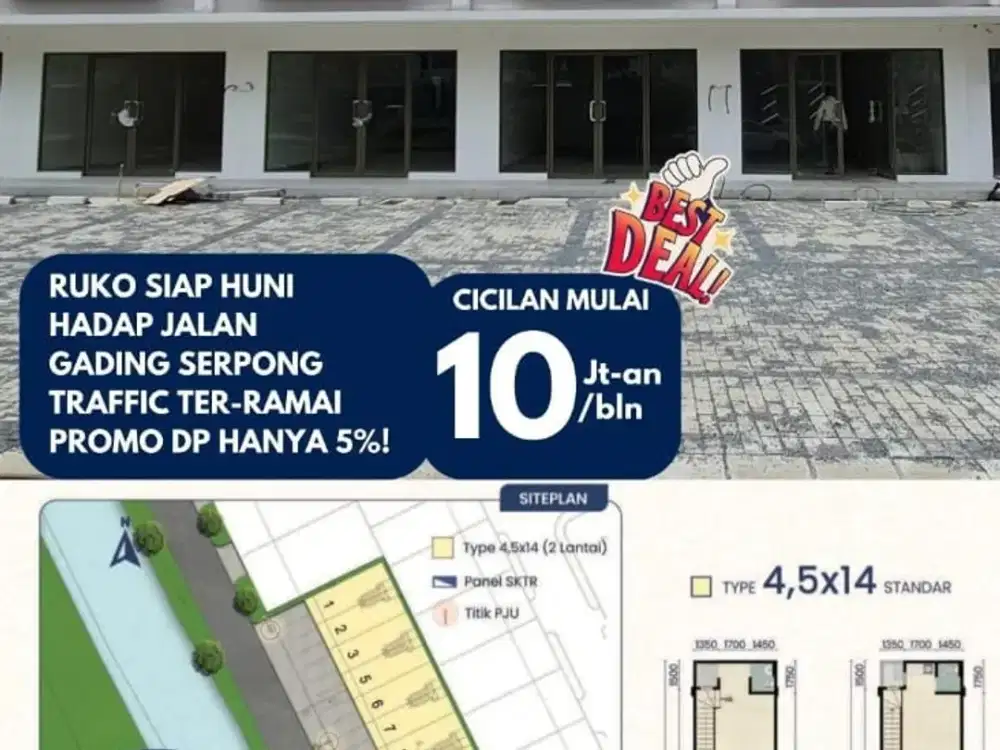 RUKO TERLARIS DARI PARAMOUNT LAND SANTA ANNA SANTA MONICA HANYA TERSISA 1 UNIT