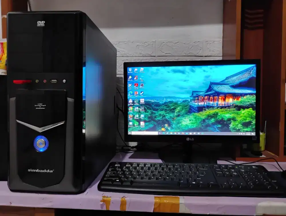 Pc intel core i5 fullset / ram 8gb + monitor 20inch ready PB + roblox
