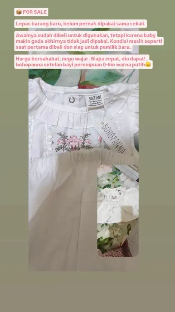 Bohopanna set Baju atasan dan bawahan