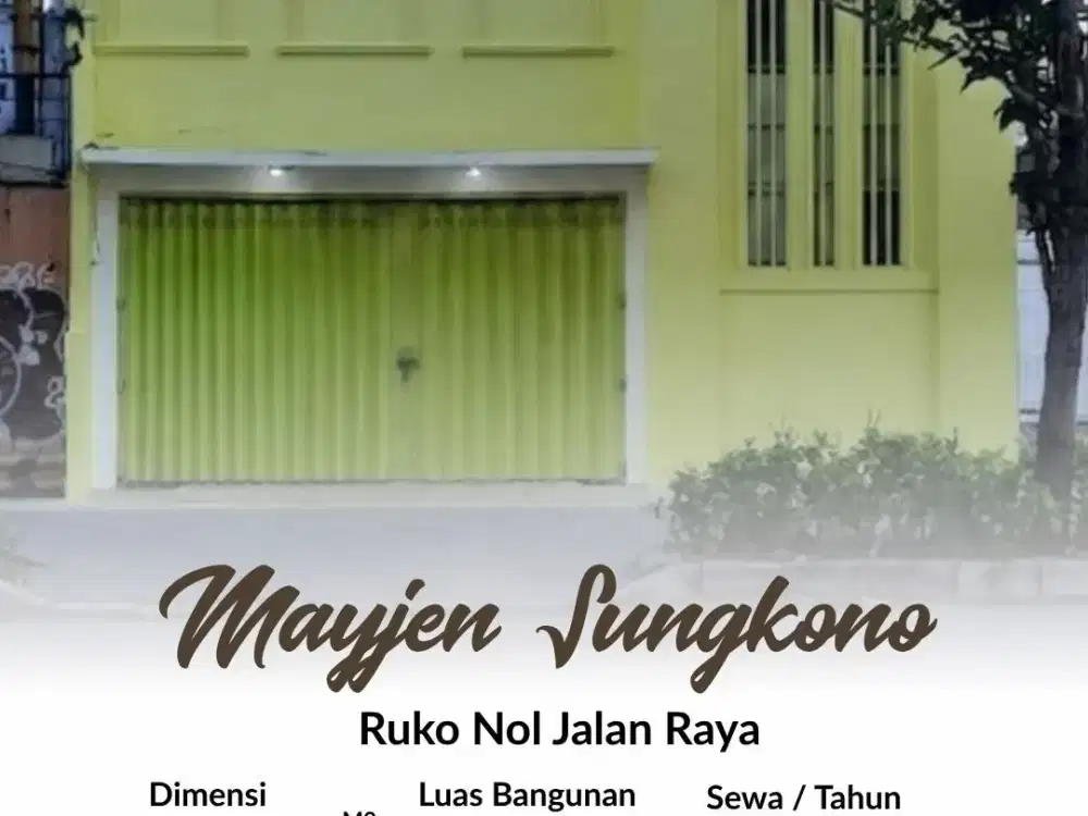Ruko Mayjen Sungkono, Nol Jalan Raya