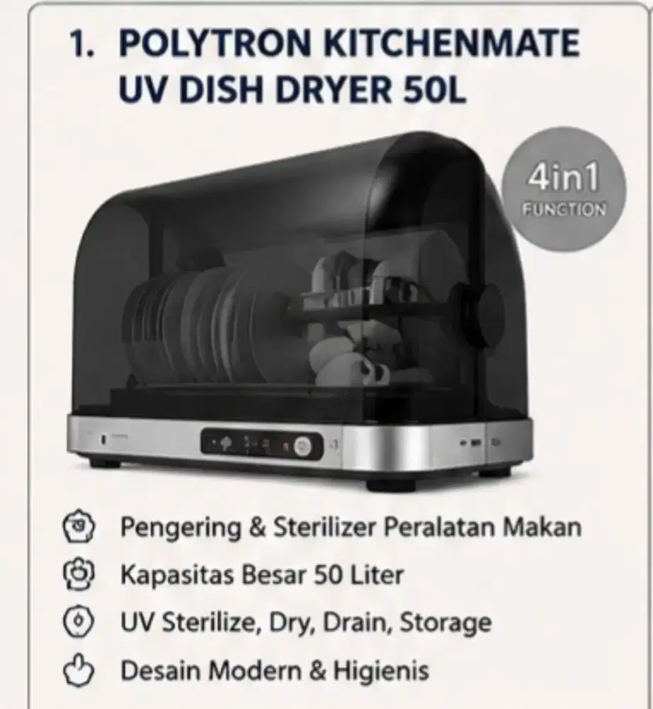 Dish dryer polytron