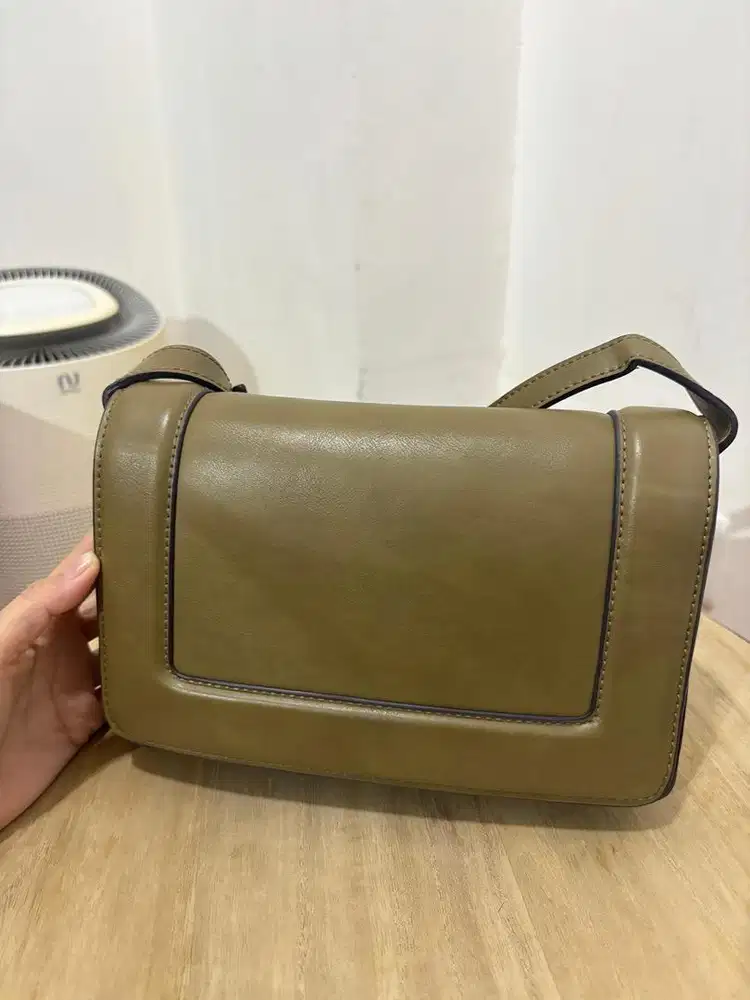 Mango Structured Crossbody Bag with Flap