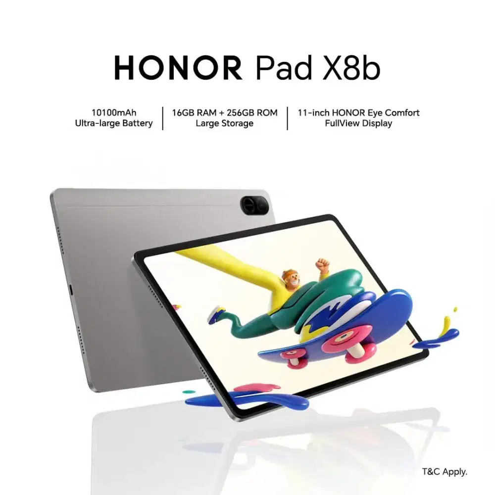 HONOR Pad X8b - Ram 8GB (4GB+4GB) memori 128GB
