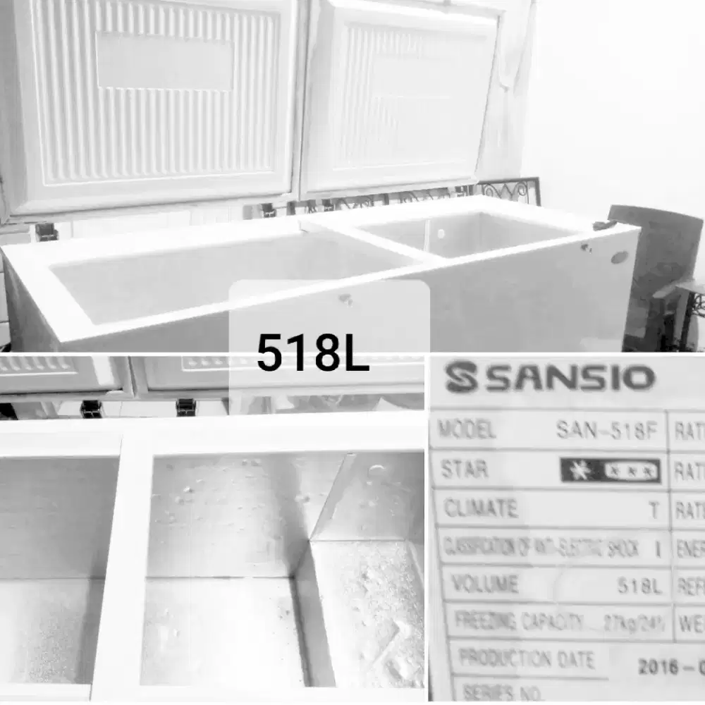 Di jual Frezer Sansio 518L & 233L