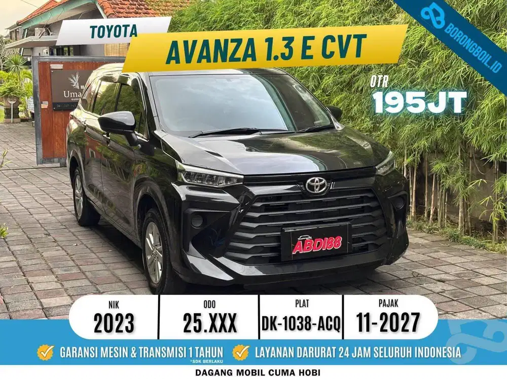 LOW KM TERMURAH TOYOTA AVANZA E NEW AT 2023 HITAM ISTIMEWA