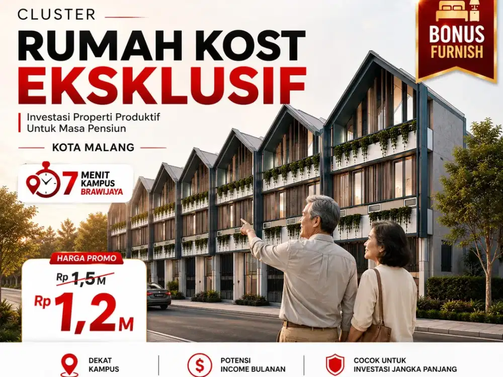Kost Eksklusif 10 Kamar Dijual, Siap Hasilkan Income