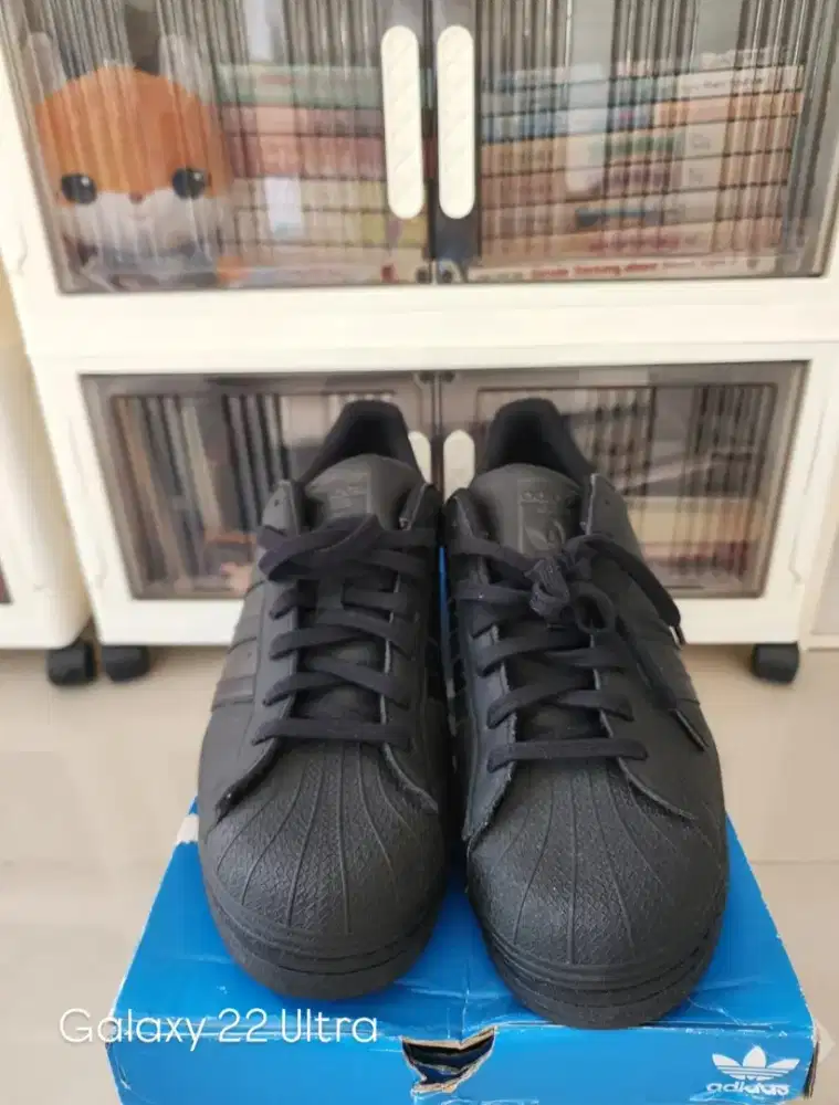 Adidas Superstar Triple Black Size 46