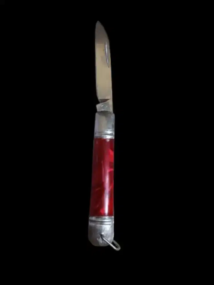 Robert Pringle silver pocket knife red stone