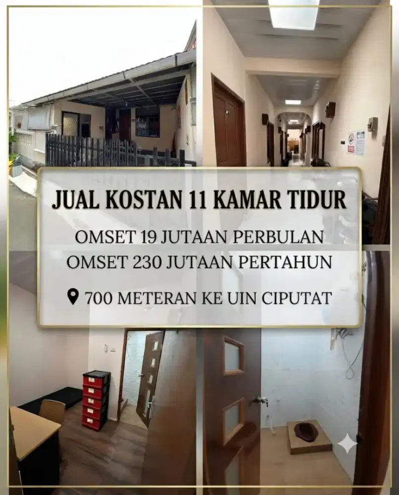 JUAL KOST KOSAN 700 METERAN KAMPUS UIN CIPUTAT TANGERANG SELATAN