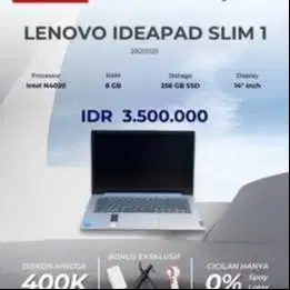 LENOVO IDEAPAD SLIM 1 14IGL7 CELERON N4020 RAM 8GB SSD 256GB LIKE NEW