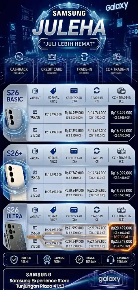 Cashback Galaxy S26 Series