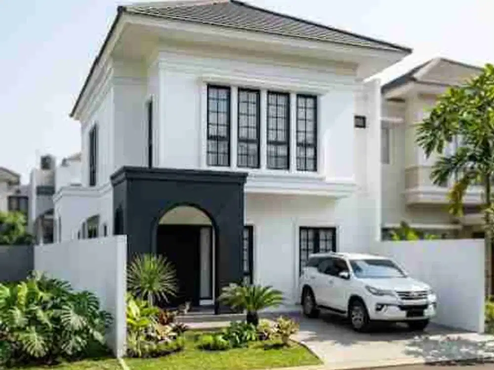 Rumah Brand New Modern Classic design Tidak Taman samping dan Belakang BSD city