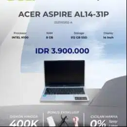 ACER ASPIRE AL 14-31P N100 RAM 8GB SSD 512GB