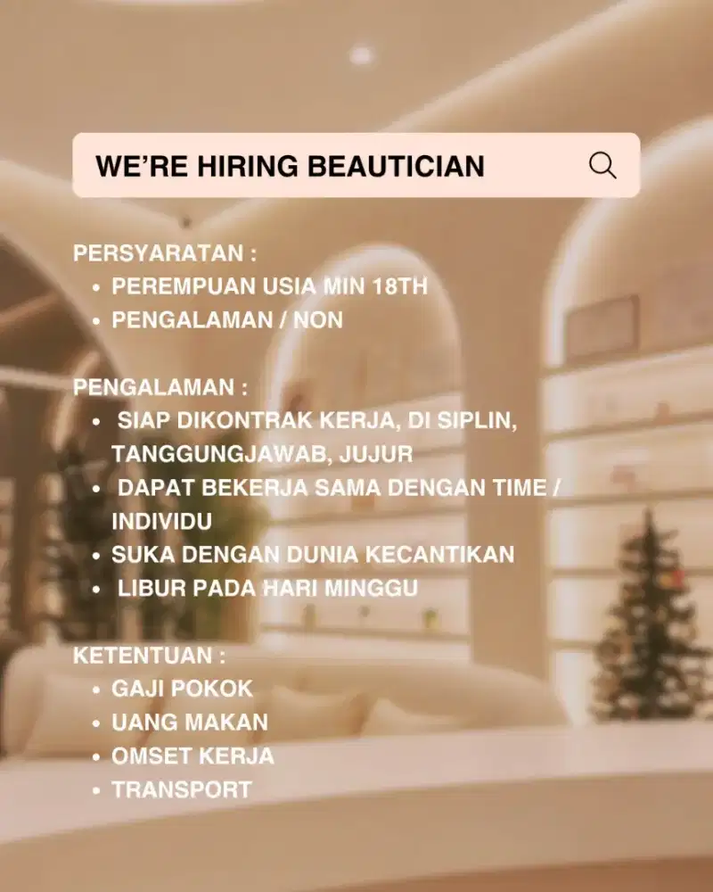 Salon Kecantikan Beautician Terapis di Gading Serpong