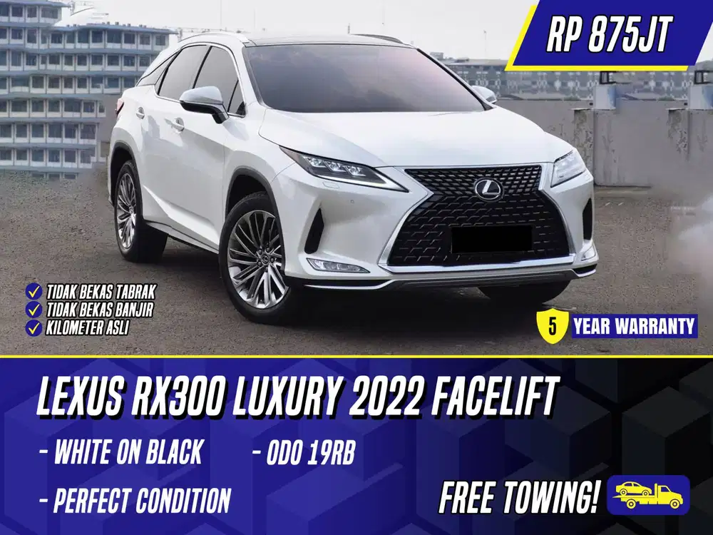 Lexus RX300 Luxury 2022 Facelift White on Black Putih RX 300