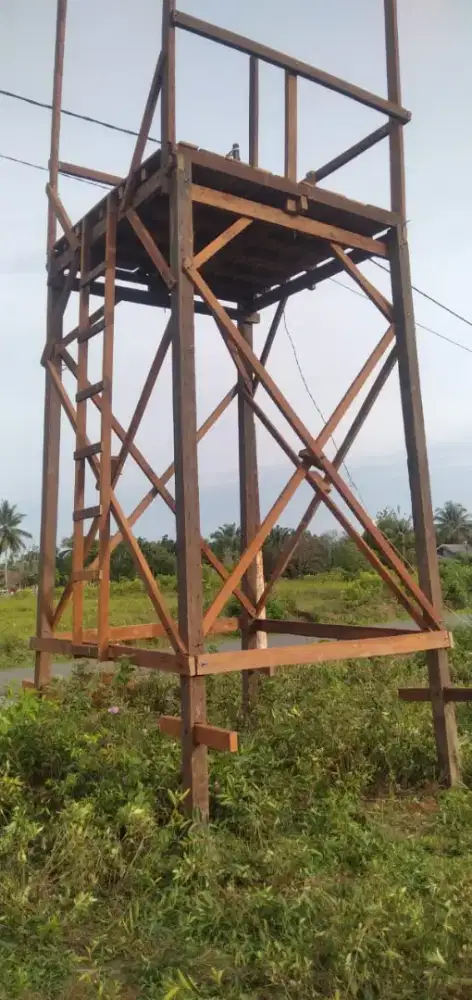 Tower tandon menara ulin tiang 10/10 tinggi 4 mtt