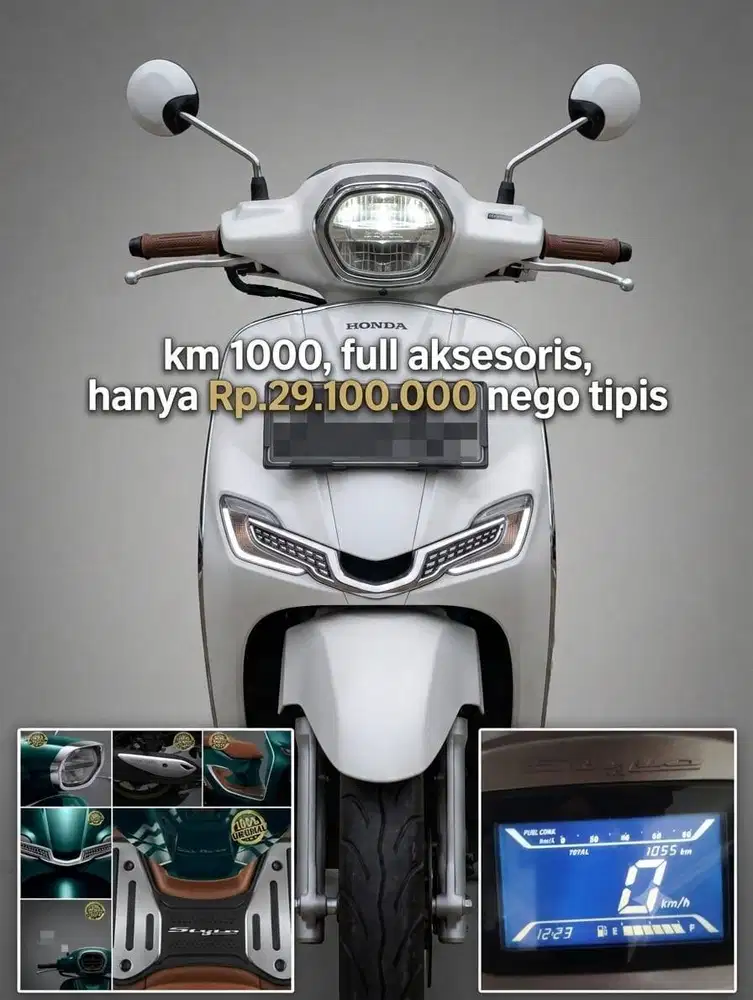 STYLO ABS 1000 KM/FULL AKSESORIS HONDA/ BLN/TH 11/2024