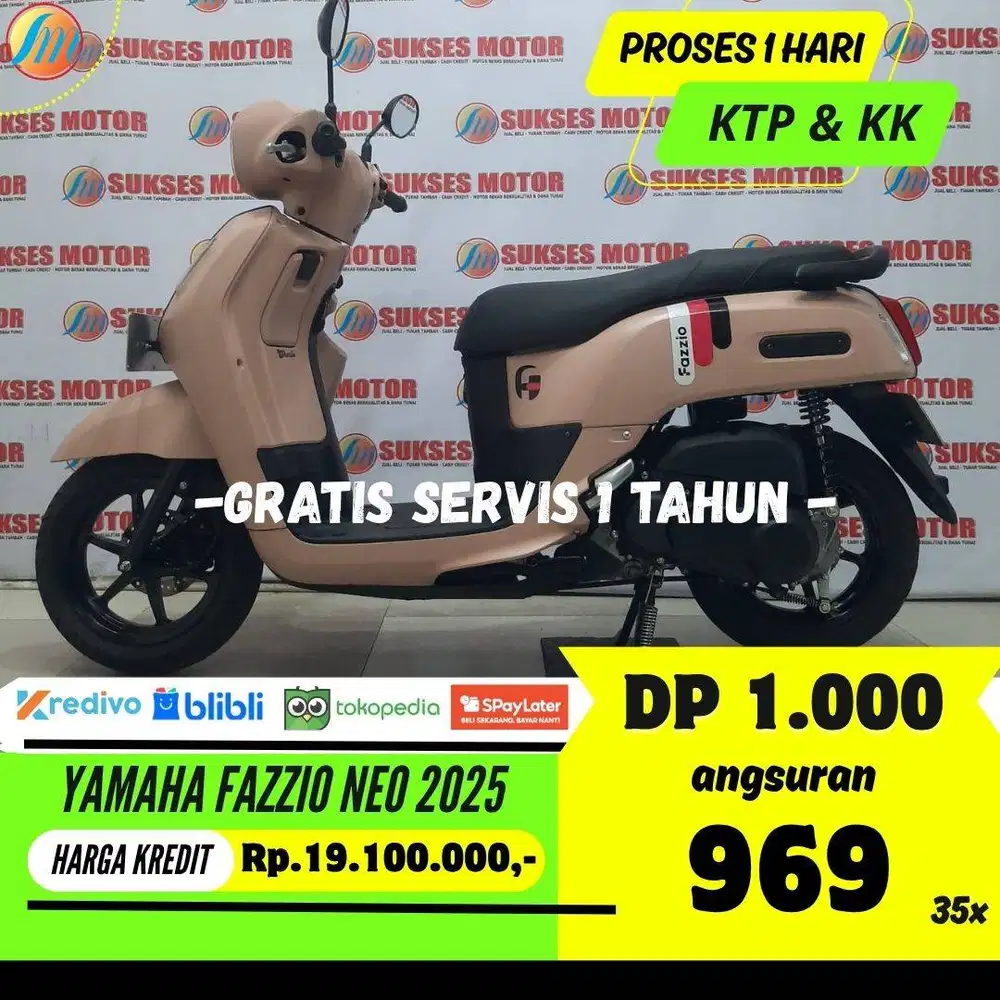 DP HANYA 1 JUTA YAMAHA FAZZIO NEO 2025 ANGSURAN RINGAN BERGARANSI