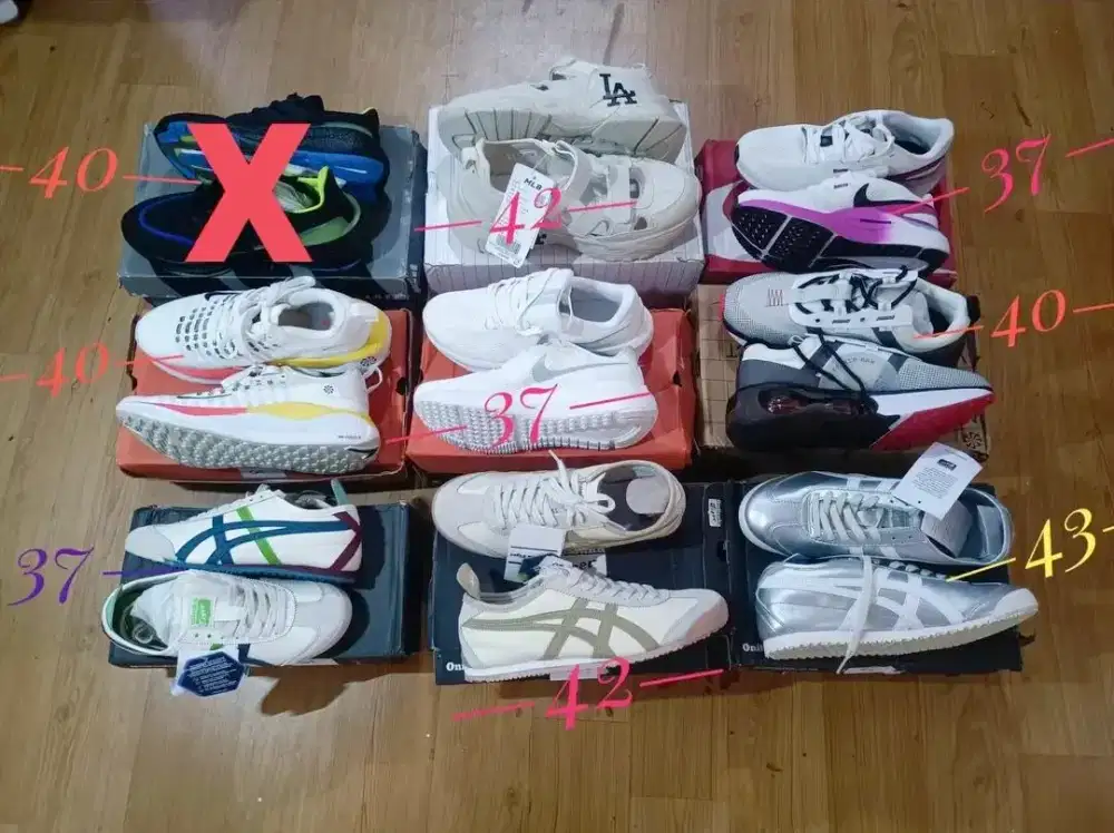 Jual Borongan Sepatu Branded Onitsuka N_ike Ori New Replace Box