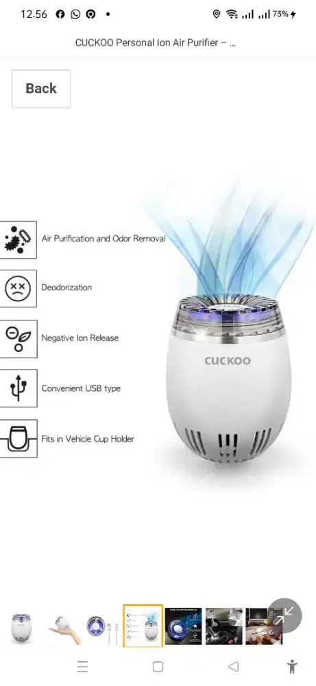 Di jual murah plasma ionizer merk cuckoo