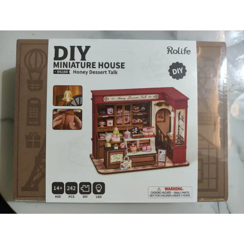 New Segel Mainan Rolife Honey Dessert Talk DIY Miniature 3D Puzzle