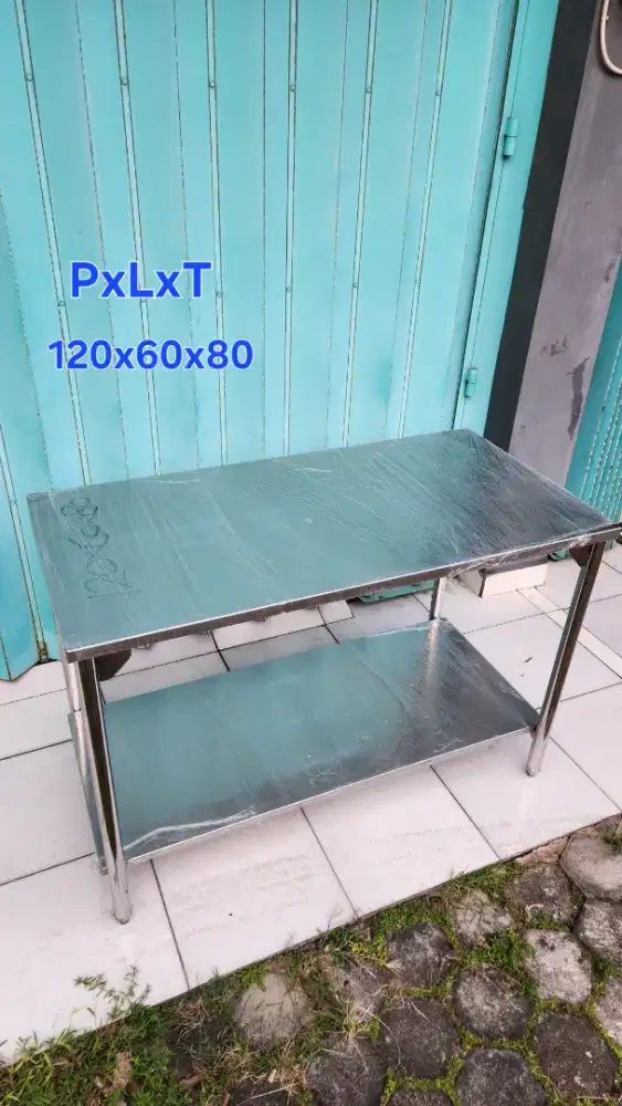 Meja stainless 120x60x80