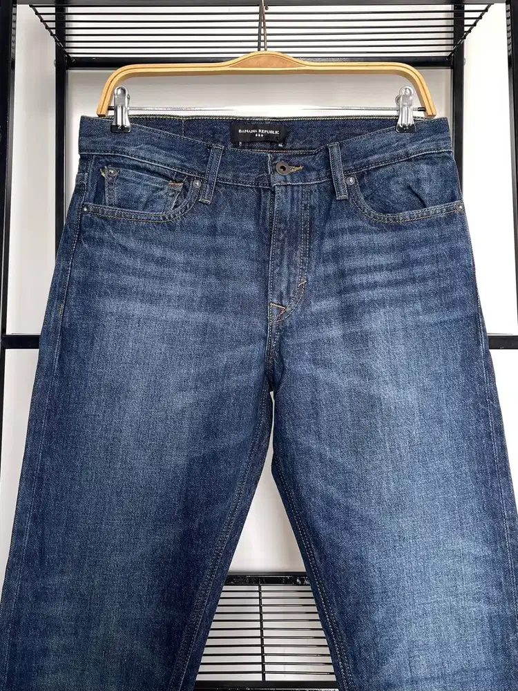 ANANA REPUBLIC SELVEDGE DENIM SLIM TAPER INDIGO BLUE WASH JEANS 29-30