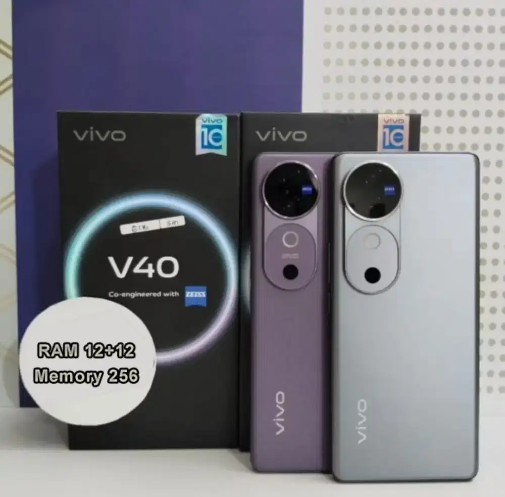 Vivo V40 5G 12+12/256 Fullset Original Super Duper Mulus.
