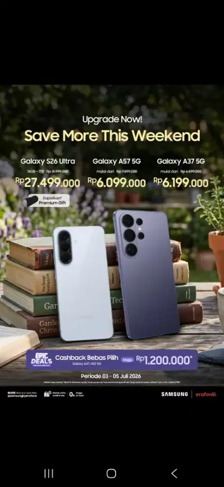 Promo  Samsung khusus 3 HARI SAJA  , Banyak Potongan Harganya