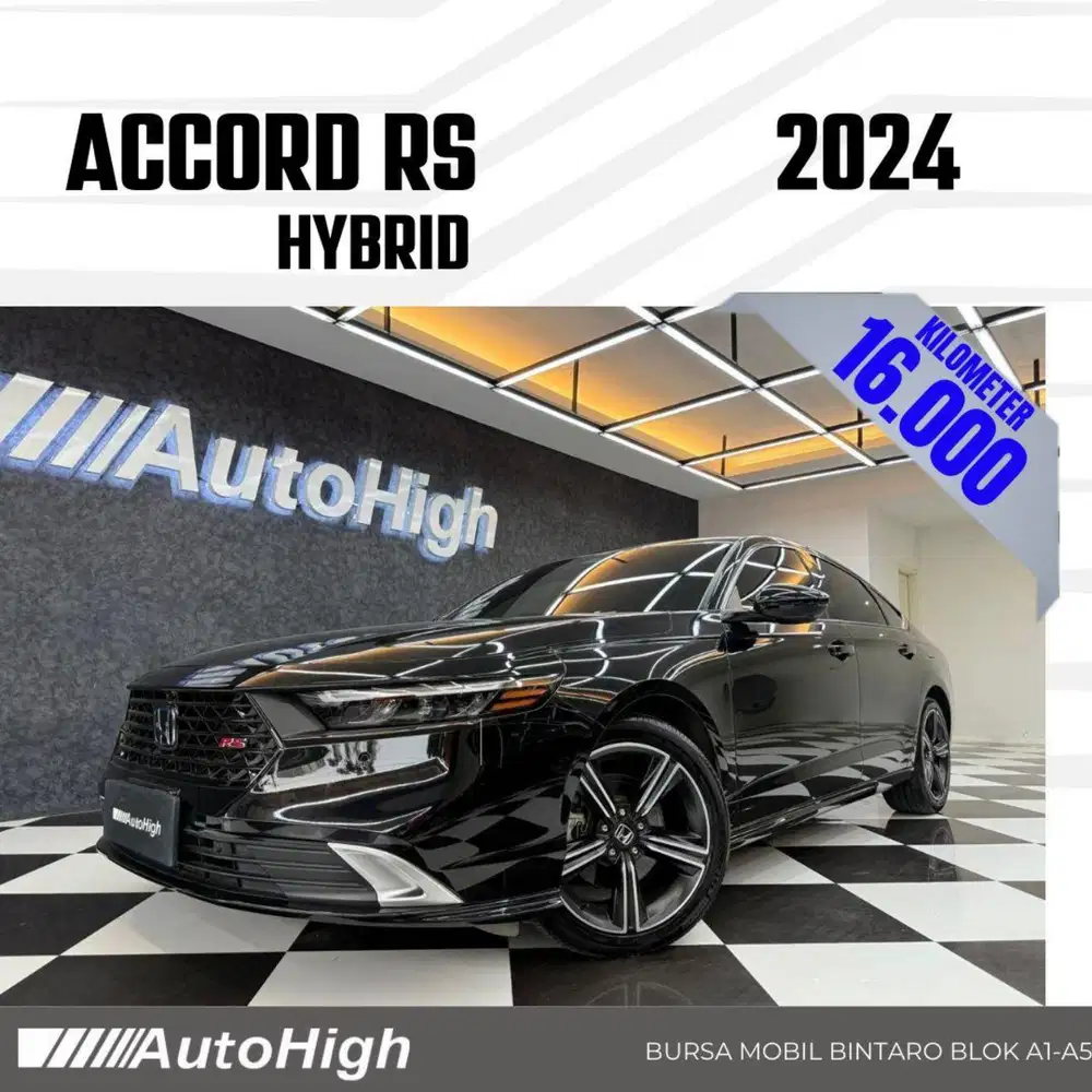 DP10% [Km16.000] Accord RS HEV Hybrid 2024 Black Reg 2025 #AUTOHIGH