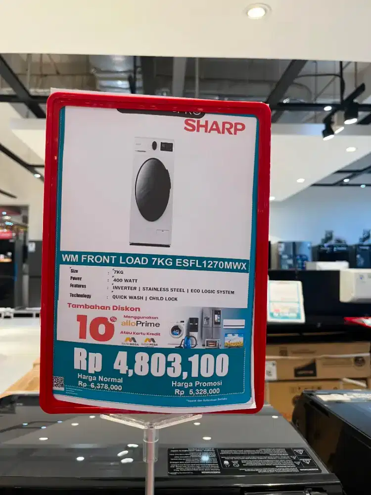 Promo cicilan home credit mesin cuci Sharp tanpa DP