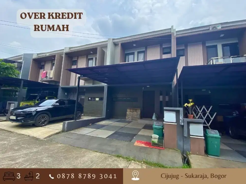 Jual Over Kredit Rmh 2LT FREE KITCHEN SET di Graha Laras Sentul dkt Tol Jagorawi