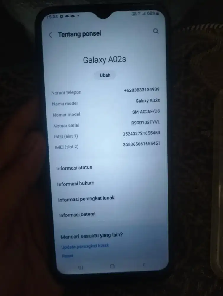 FOR SALE HP SAMSUNG A20S RAM 4 INTERNAL 64 NOMINUS NORMAL SIAP PAKAI