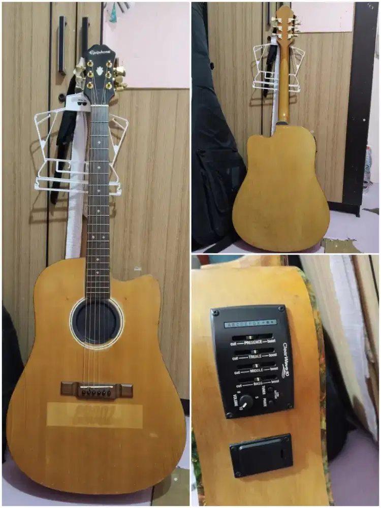 gitar akustik elektrik epiphone solid mantap nett