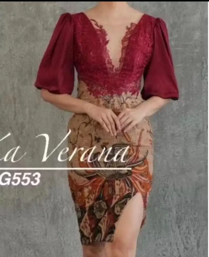 Dress pesta semi kebaya batik Baru
