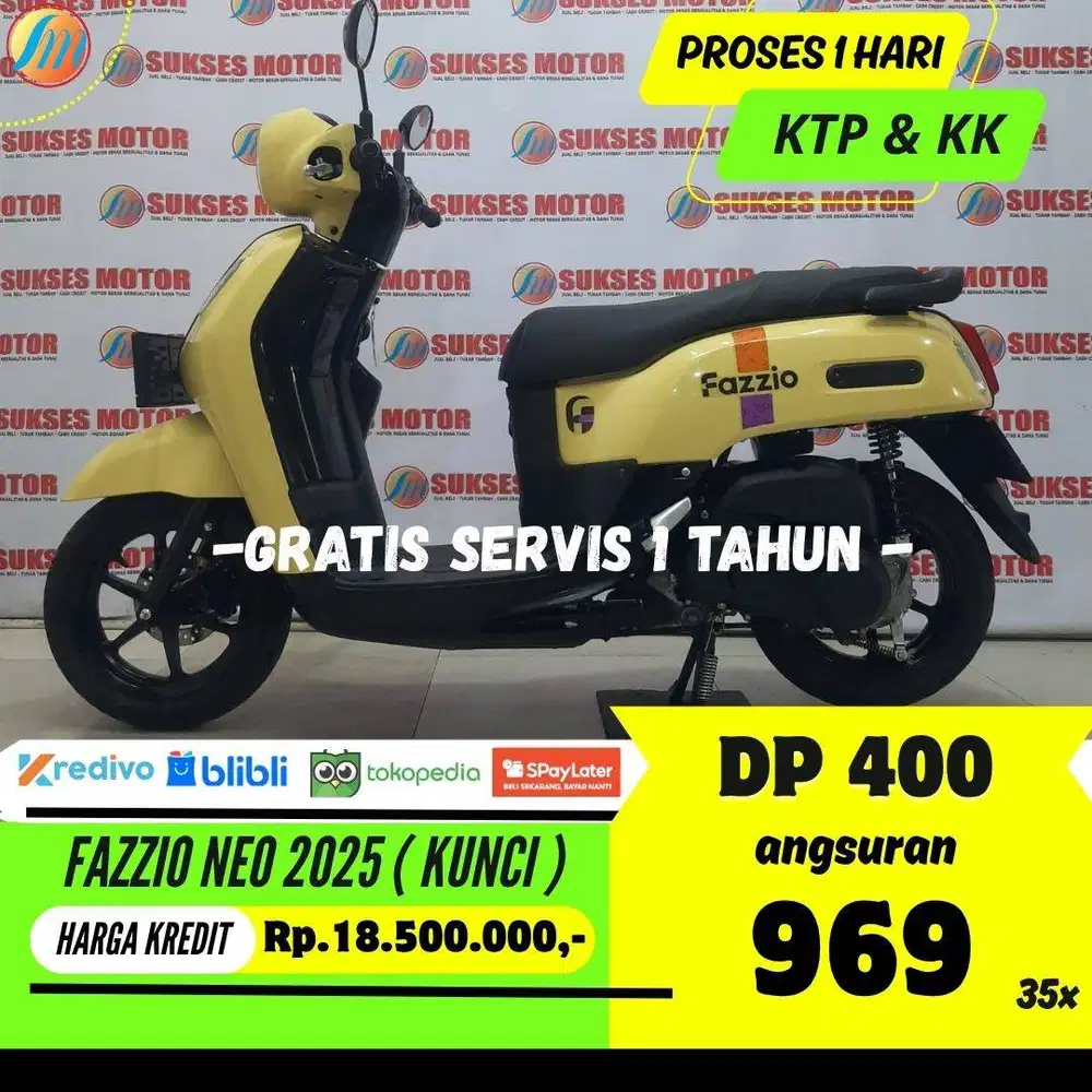 DP 400RIBU YAMAHA FAZZIO NEO KUNCI 2025 ANGSURAN SANGAT RINGAN