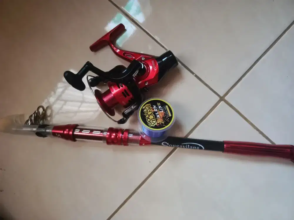 Joran Pancing + reels + benang