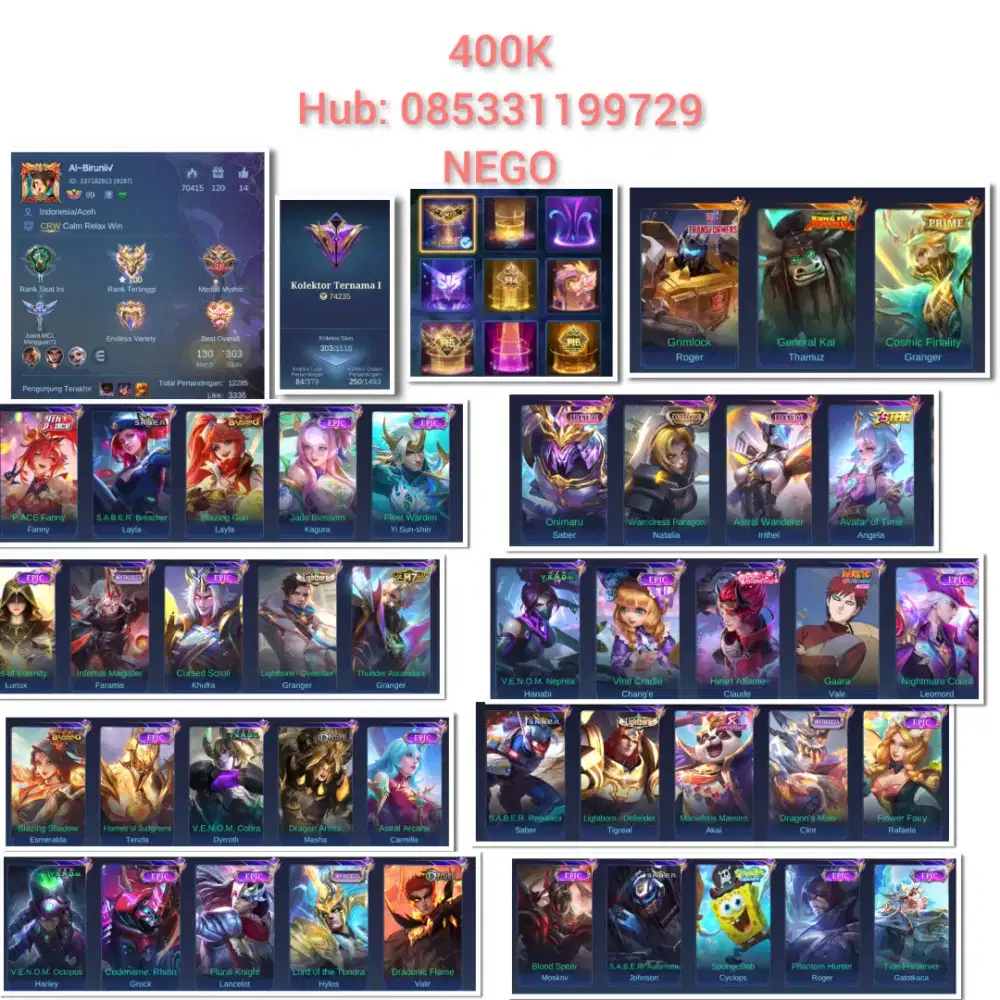 Akun Mobile Legend