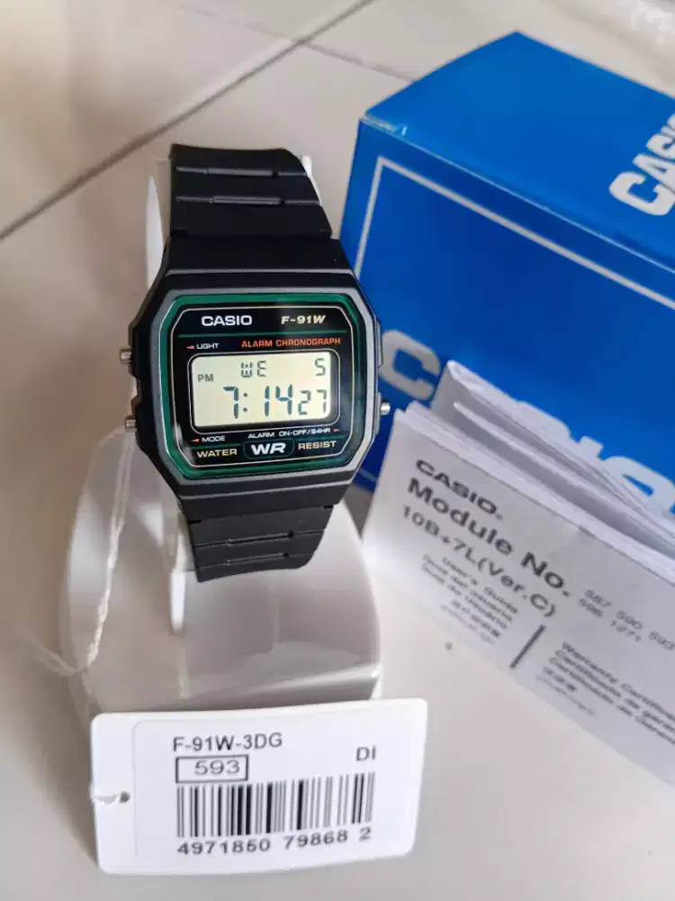 Casio F-91W 3DG BNIB Garansi
