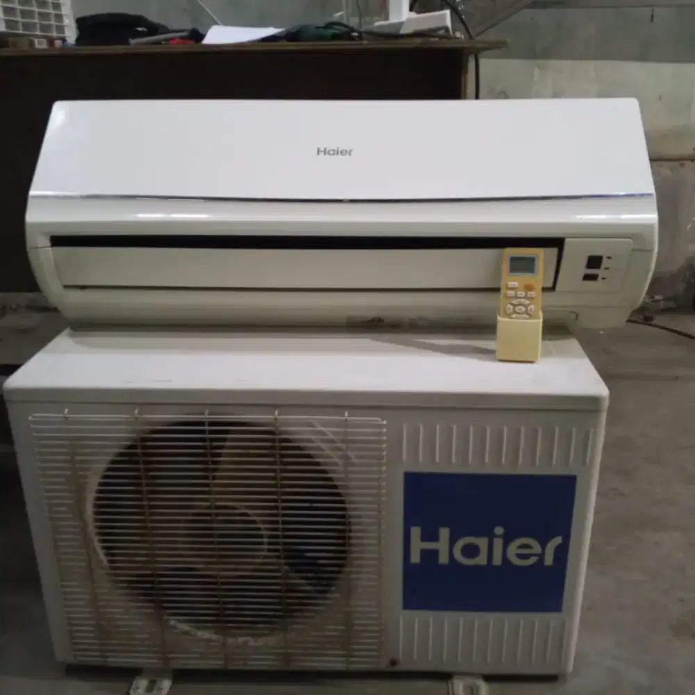 AC haier 1/2pk plus pasang r410