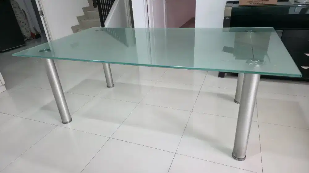Meja kaca tebel panjang Multifungsi