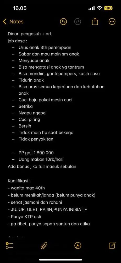 Dicari art + momong