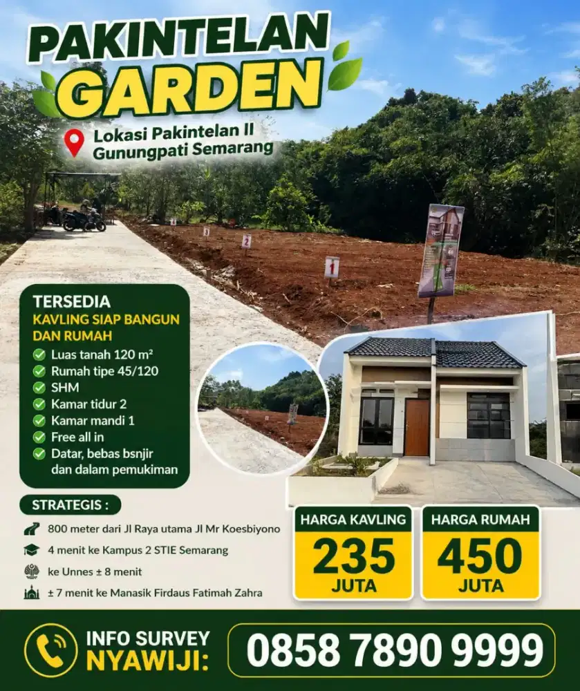 TANAH KAVLING SIAP BANGUN RUMAH READY UNIT FREE ALL IN