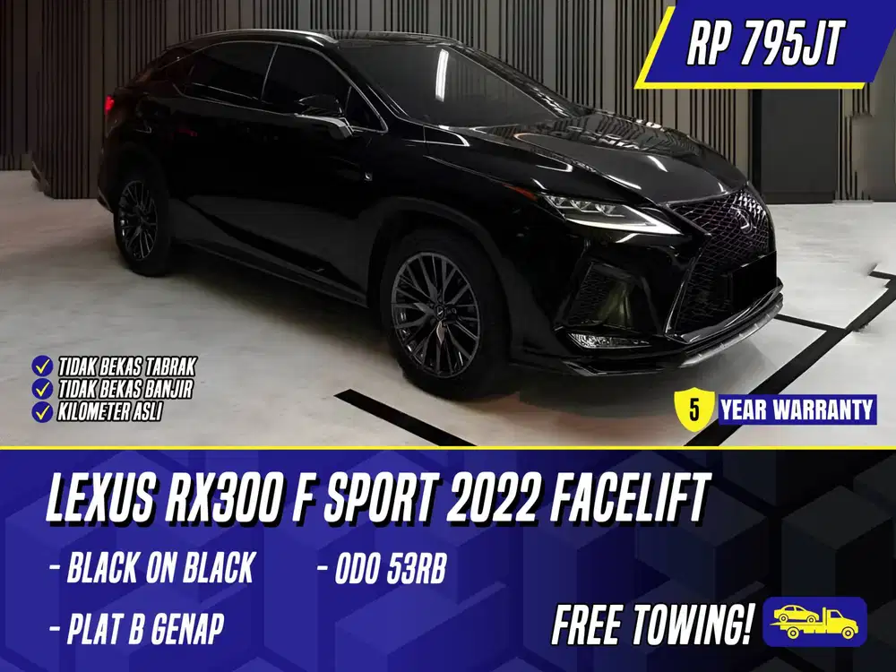 Lexus RX300 F Sport 2022 Facelift Black Hitam RX 300 FSport